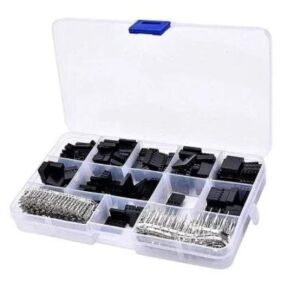 310 Adet Dupont Jst Konnektör Seti 2,54mm 1-8 Pim Takım 7 Çeşit Şeffaf Çantada