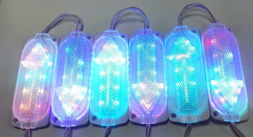 Led Modül 2835 Rgb Animasyonlu Ok Yönü İşaretli 12v Dv (1 Adet Fiyatıdır)
