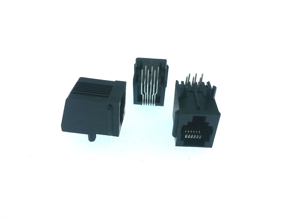 TELEFON  KONNEKTÖRÜ  6P6C  90° DERECE  PCB  TİPİ  DİŞİ