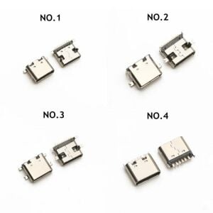 100 Adet Type-C Soket Seti Smd Dip 6-16 Pim 10 Çeşit Şeffaf Çantada