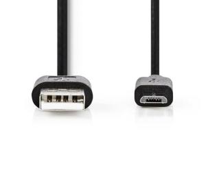 NEDIS CCGP60500BK20 USB MİCRO= USB A ERKEK  micro 5 pin 2MT BLİSTER