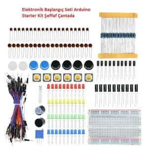 Elektronik Başlangıç Seti Arduino Starter Kit Şeffaf Çantada