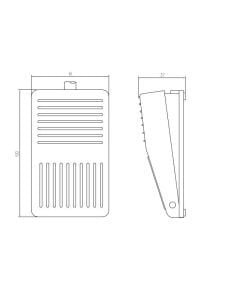 Lf-01 Ayak Pedalı Plastik Korumasız 10 cm Kablolu 250v 10 (FS-01 / MPD-15050)