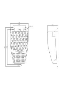 Lf-22 Ayak Pedalı Döküm Korumasız 20 cm Kablolu 250v 10a