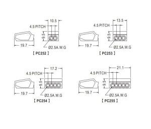 Geçmeli Buat Klemensi 3 Lü Turuncu Pc-253 1-2,5mm ( 1 adet fiyatıdır )