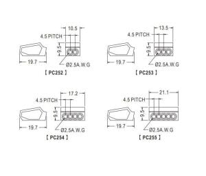 Geçmeli Buat Klemensi 3 Lü Turuncu Pc-253 1-2,5mm ( 1 adet fiyatıdır )