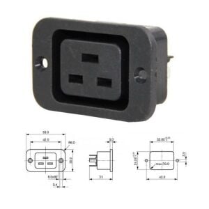Power Şase Dişi Kulaklı Ups Tip Ic-215-A2-2 C19-Ac-06A