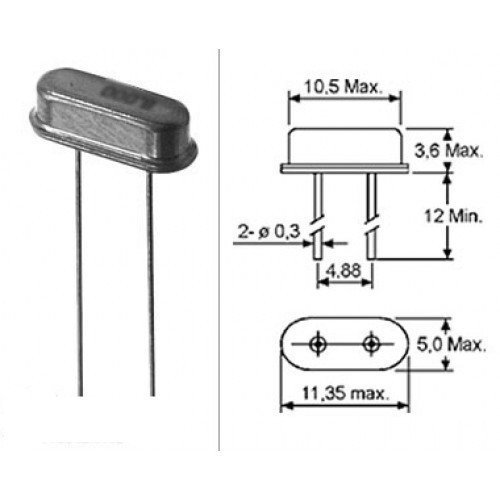 3,579545 MHz Kristal Rezonatör