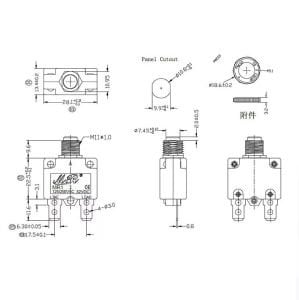 Resetli Termik Sigorta 20 Amper 125/250v Ac 32v Dc IC-271S (MR-1)