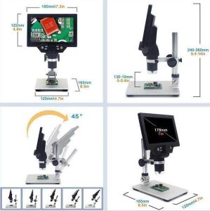 Class CMS-071  Lcd Ekranlı Mikroskop 7 inch  12Mp masa tipi 1200x büyütme