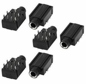 STEREO JAK  3,5mm DİŞİ PCB 7-PİN SİYAH