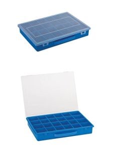 Setbox 724  24 Sabit Bölmeli Şeffaf Kapak Organizer Kutu 250 x 330 x 55 mm