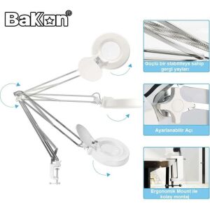 Bakon BK500C-10X 15w Led Akrobat Büyüteç 127 mm 10 Diopter Mercek ( Loop )