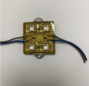 LED-Modül 5mm SMD Flux Led'li 4'lü MAVİ Sugeçirmez METAL