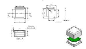 AK-HH-002 35x35x20 Gri  El Tipi Kutu