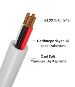 Noise NT200/BM300 Type-c Şarj ve Data Kablosu 2 metre 3A