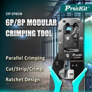 Proskit CP-376CN 6p 8p / Rj11 Rj12 Rj45 Plug Konnektör Kablo Sıkma Pensesi