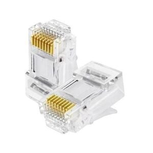 Plug 8P8C RJ45 Cat6 Plastik Konnektör