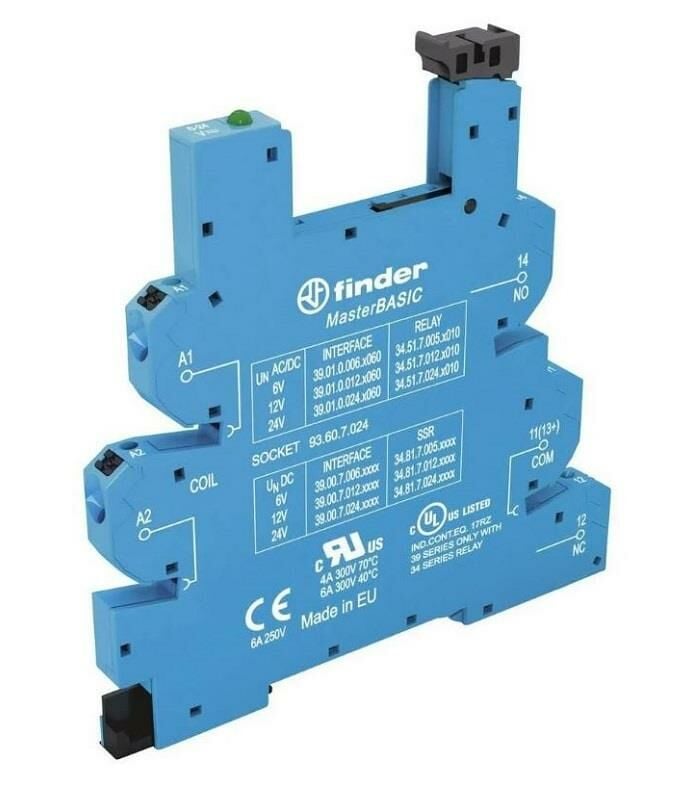 Finder Röle Soketi 93.60.7.024 Yaylı Ray Tip 34.51 Röle Serisi İçin