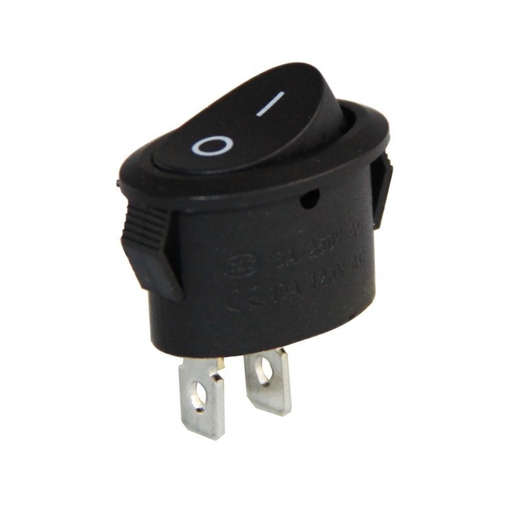 ANAHTAR OVAL KAFA ON ~ OFF SİYAH  IŞIKSIZ 2 PİN  IC-134C