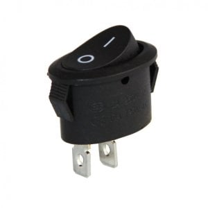 ANAHTAR OVAL KAFA ON ~ OFF SİYAH  IŞIKSIZ 2 PİN  IC-134C