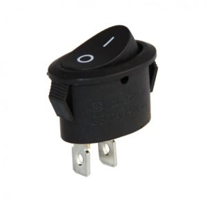ANAHTAR OVAL KAFA ON ~ OFF SİYAH  IŞIKSIZ 2 PİN  IC-134C