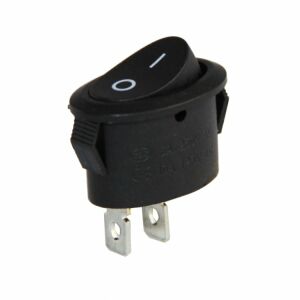ANAHTAR OVAL KAFA ON ~ OFF SİYAH  IŞIKSIZ 2 PİN  IC-134C