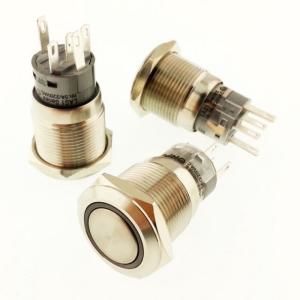 Onpow Anahtar Yuvarlak Metal Su Geçirmez Kırmızı 19mm 12V/24V Halka Led'li No:1