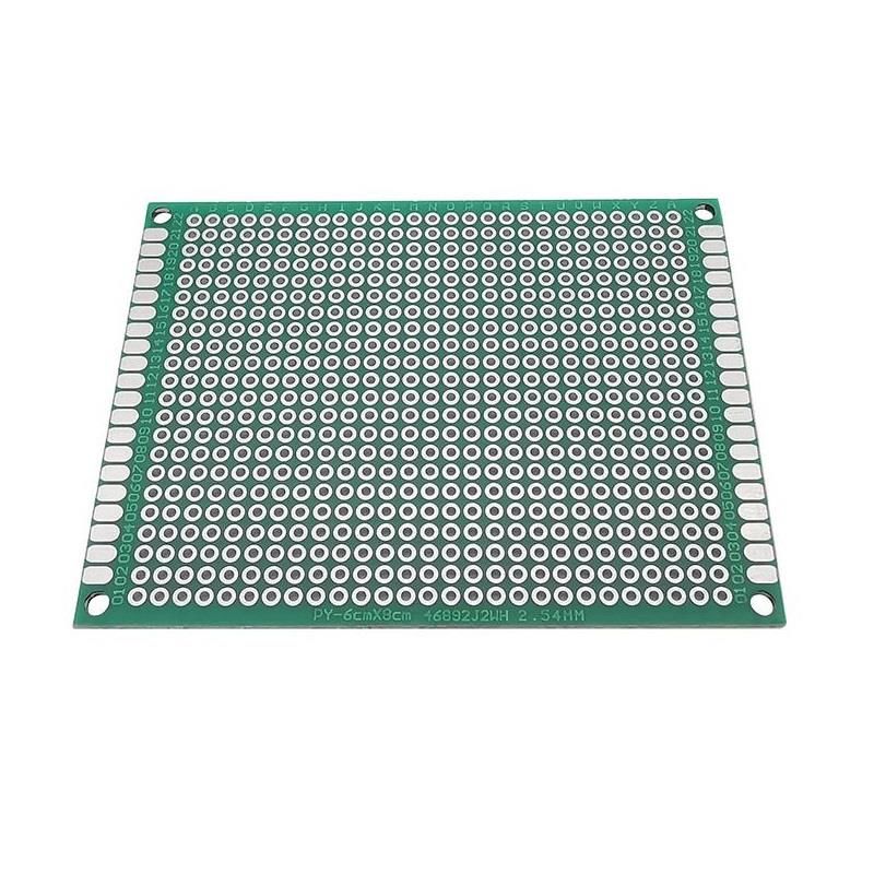 Delikli Plaket Bakır Çift Yüzlü 60x80 mm / 6x8 cm 1 adet ( Pertinaks )