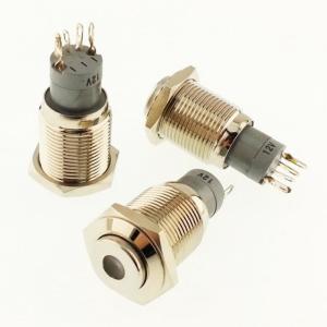 Onpow Anahtar Yuvarlak Metal Su Geçirmez Beyaz 16mm 12V/24V Nokta Led'li No:29-Y