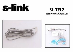 S-LİNK SL-TEL2 KÖKEN KABLO HER İKİ UCU JAKLI  2 METRE