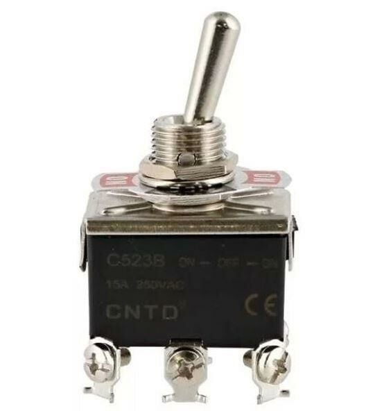 TOGGLE SWİTCH CNTD  (C523B ) ON ~ OFF ~ ON 6 VİDA BACAK