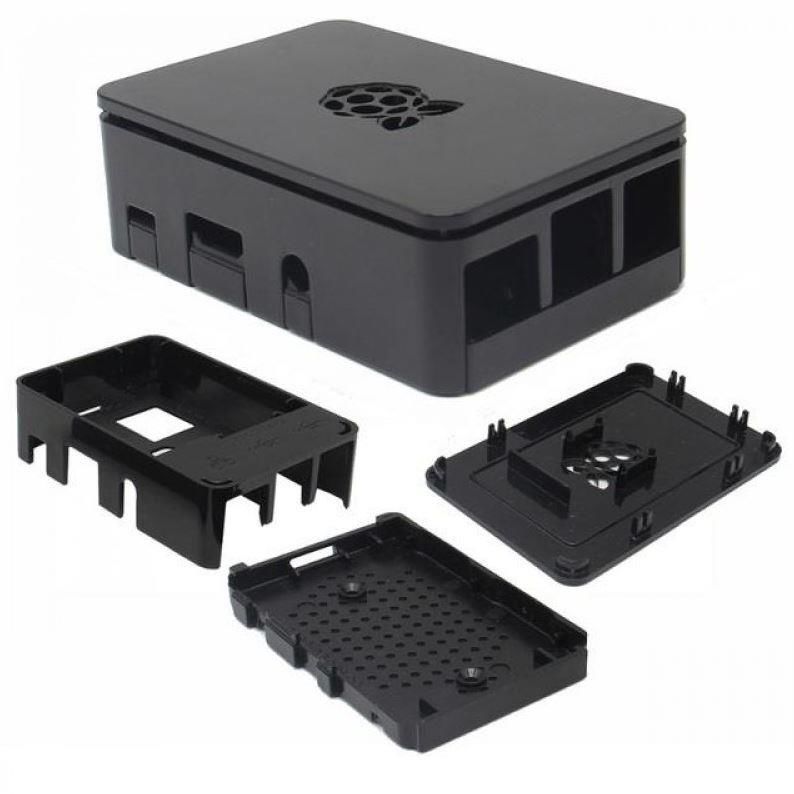 RASPBERRY Pİ 3 B için Siyah Muhafaza Kutusu