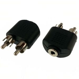 RCA ADAPTÖR 2-RCA erkek / 1-3,5mm dişi STEREO