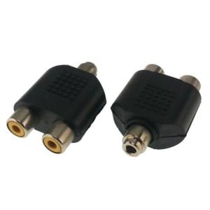 RCA ADAPTÖR 2-RCA dişi / 1-3,5 mm dişi STEREO