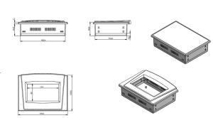 AK-OP-300-A 180x130x50 Gri Kavisli Ekran Operatör Panel Kutusu