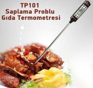 TP101 Saplama Tip Dijital Gıda Termometresi 150mm  -50/300°