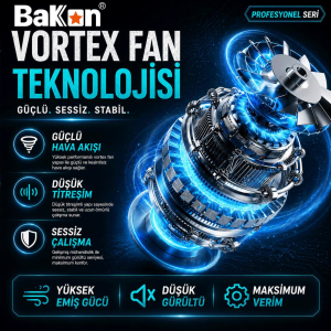 Bakon BK262 Çift Çıkışlı Duman Emici Sistem