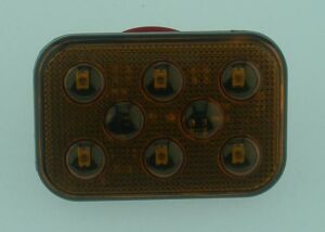 SANEL SBD12Y6  12V 6 LEDLİ DİKDÖRTGEN  AYDINLATMA SARI