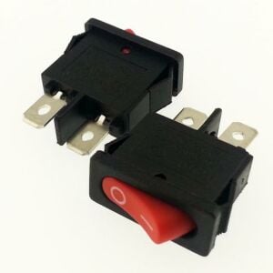 ANAHTAR DAR ON ~ OFF Mini  KIRMIZI IŞIKSIZ TEKLİ (S) 2 PİN  IC-117A