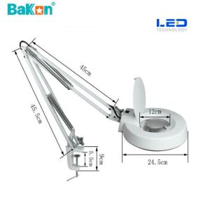 Bakon BK500C-3X 15w Led Akrobat Büyüteç 127 mm 3 Diopter Mercek ( Loop )