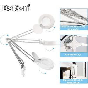 Bakon BK500C-5X 15w Led Akrobat Büyüteç 127 mm 5 Diopter Mercek ( Loop )