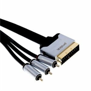 Prolink Prk-030 TV Scart 3 RCA Mono 1.5 Metre Hmc238-0150 24k Gold Kablo