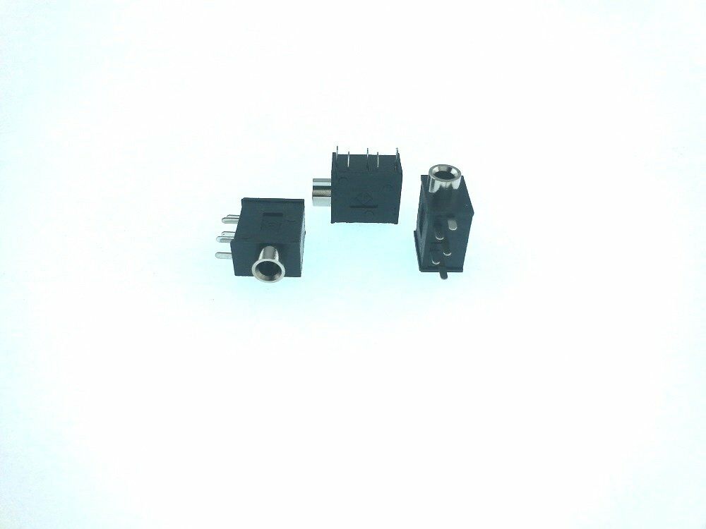 STEREO JAK  3,5mm DİŞİ PCB Tip 5 Pin'li SİYAH DİK 90°  KS213-A