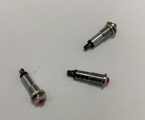 SİNYAL  LAMBASI METAL 220 V NEON Dışa Konik KIRMIZI