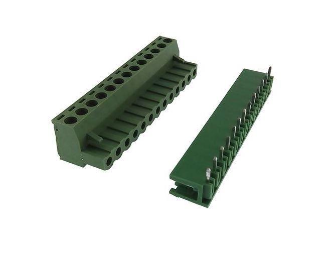 0/13 CHN 5,08mm 90°  DİŞİ+ERKEK TAKIM YEŞİL YANLARI AÇIK