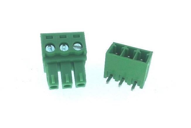 0/3 CHN 3,81 90° DİŞİ+ERKEK TAKIM YEŞİL YANLARI KAPALI