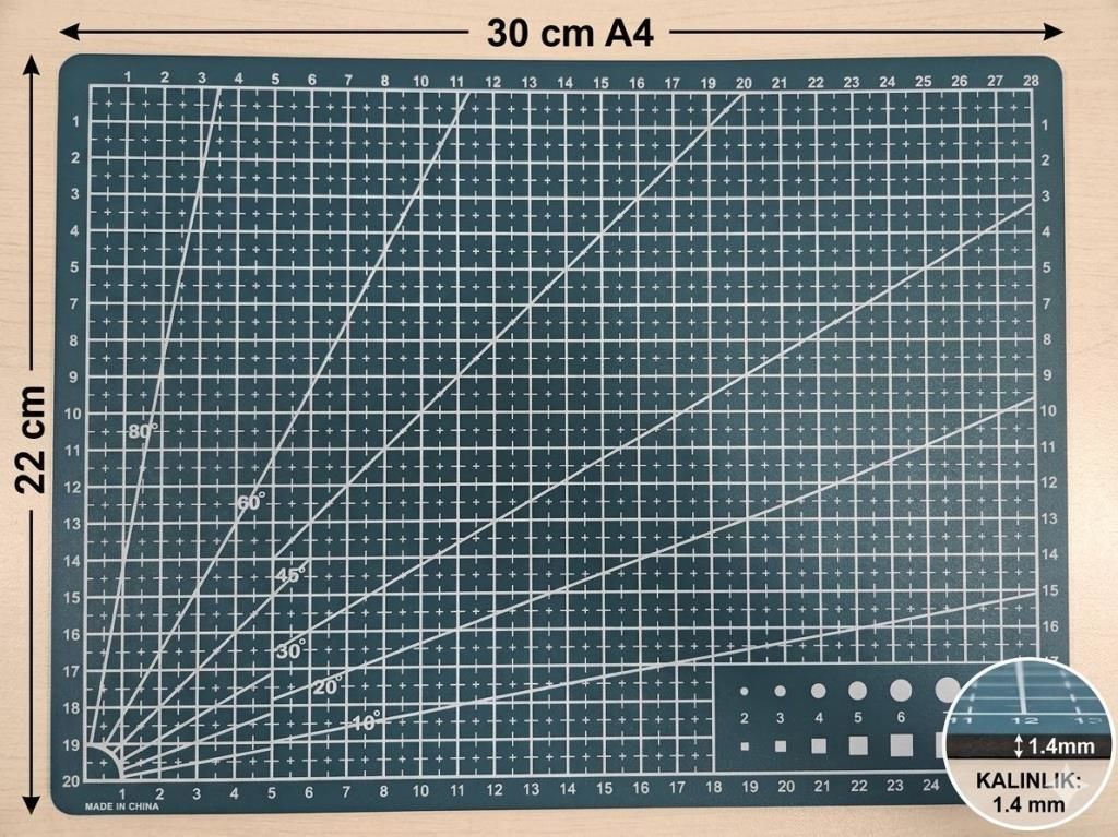 TAMİR KESİM PEDİ (MATI) A4 30×22cm KALINLIK 1.4mm YEŞİL