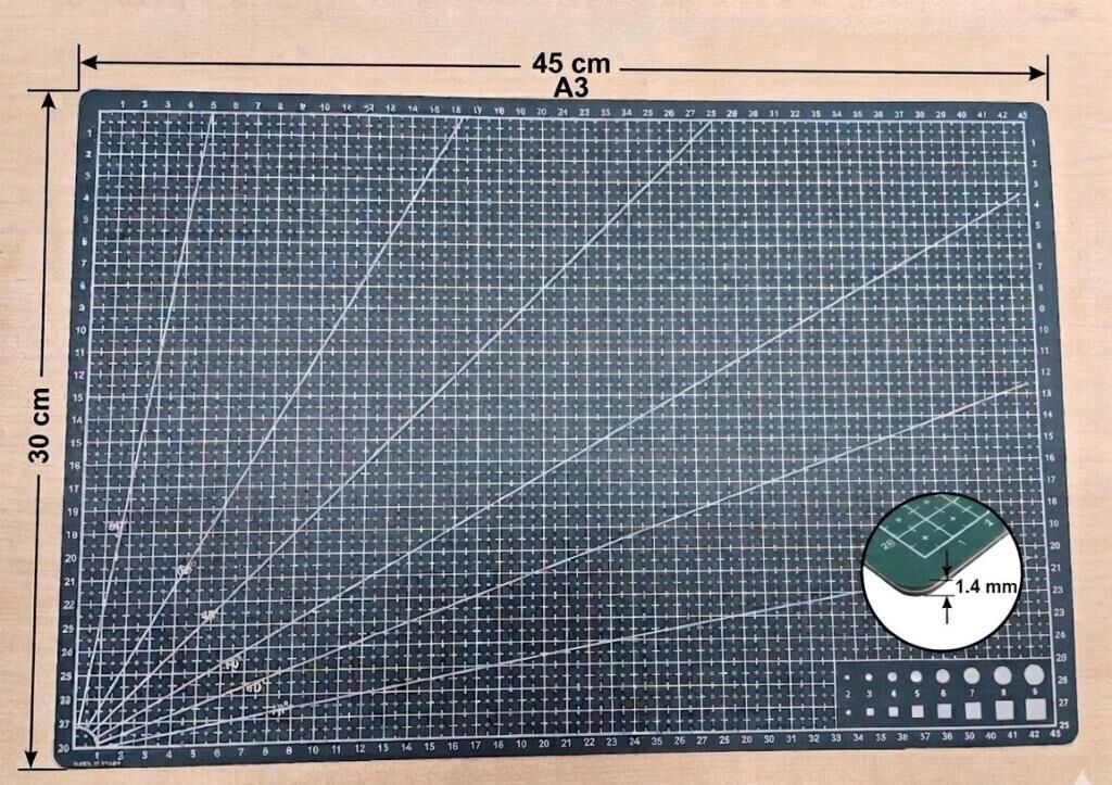 TAMİR KESİM PEDİ(MATI) A3 45×30cm KALINLIK 1.4mm YEŞİL