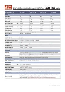 MEANWELL XDR-120E-24  24Vdc 5.0Amp    RAY TİPİ  120-24